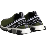 Dolce & Gabbana Green Logo Low Top Sorrento Men Sneakers Shoes MV7755-40
