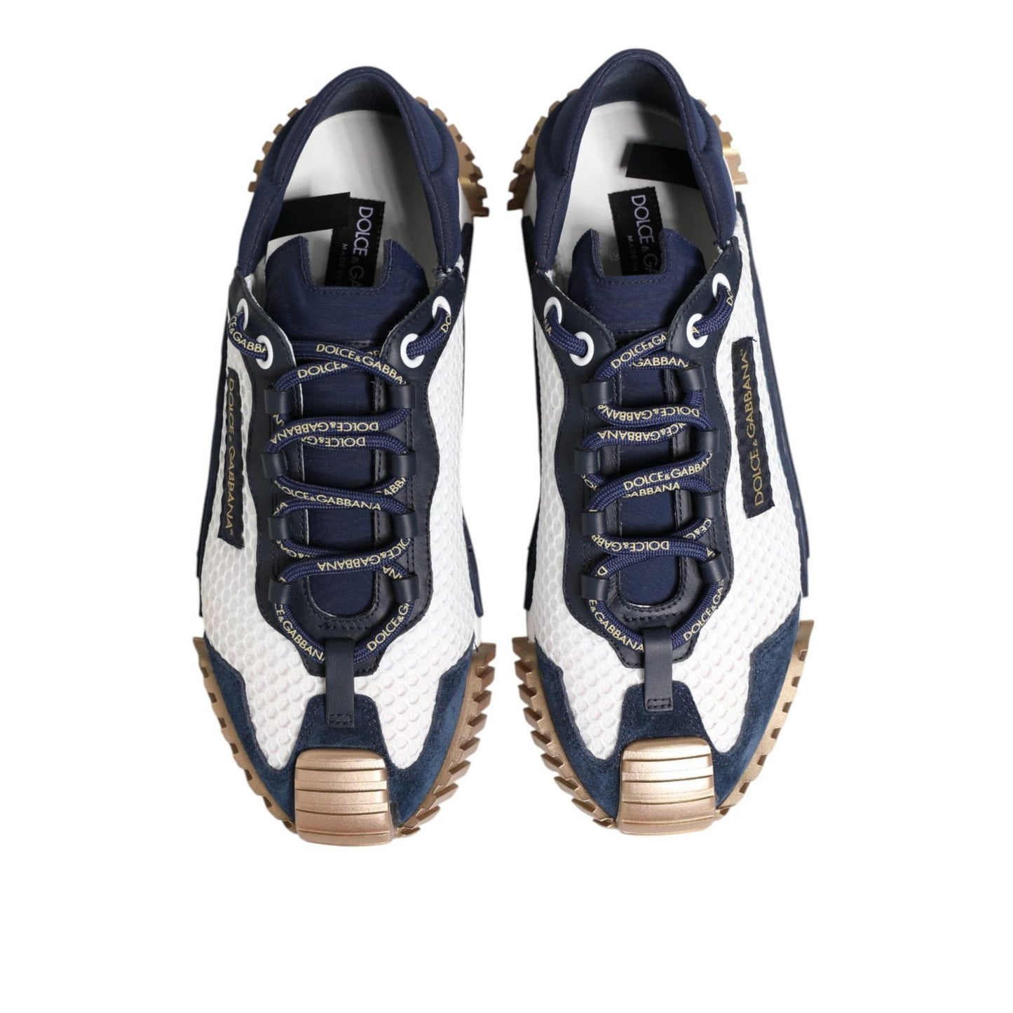 Dolce & Gabbana Blue White Low Top NS1 Men Sneakers Shoes