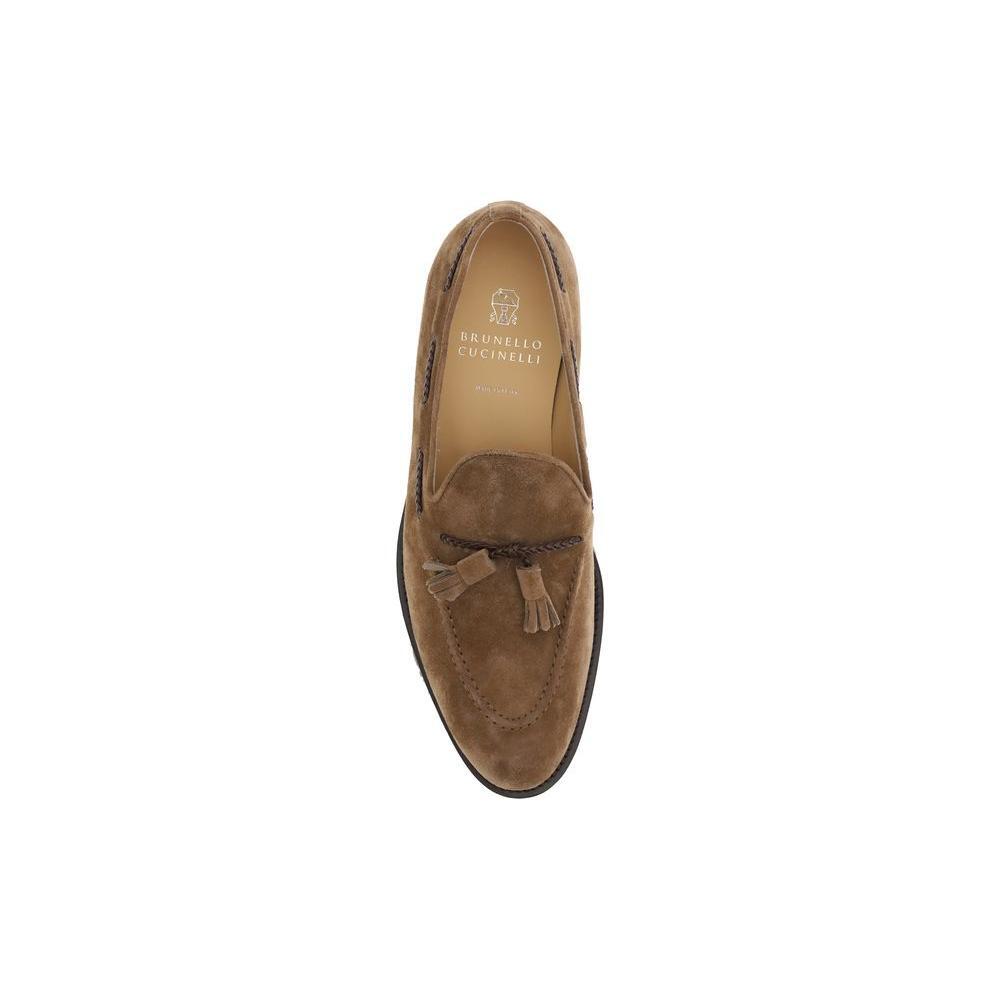 Brunello Cucinelli Suede Loafers BR-MZUPEAU713C8831-EU43.5/US10.5