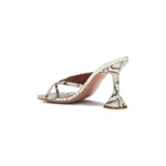 Amina Muaddi Python-patterned Shiona Sandals AM-14S363530SHISNAKENATUR-EU38.5/US8.5