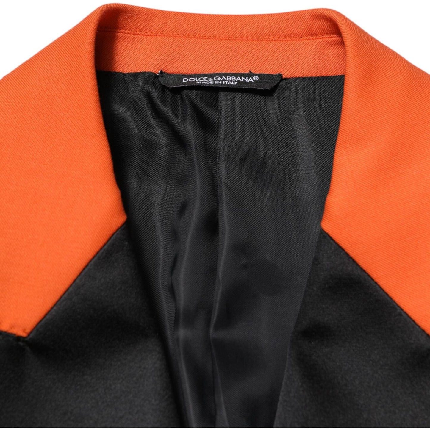 Dolce & Gabbana Orange SICILIA Double Breasted Coat Blazer