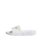 Dolce & Gabbana White Leather Slides Sandals Beachwear Shoes