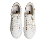 Dolce & Gabbana White Leather Low Top Women Sneakers Shoes LA12749-38
