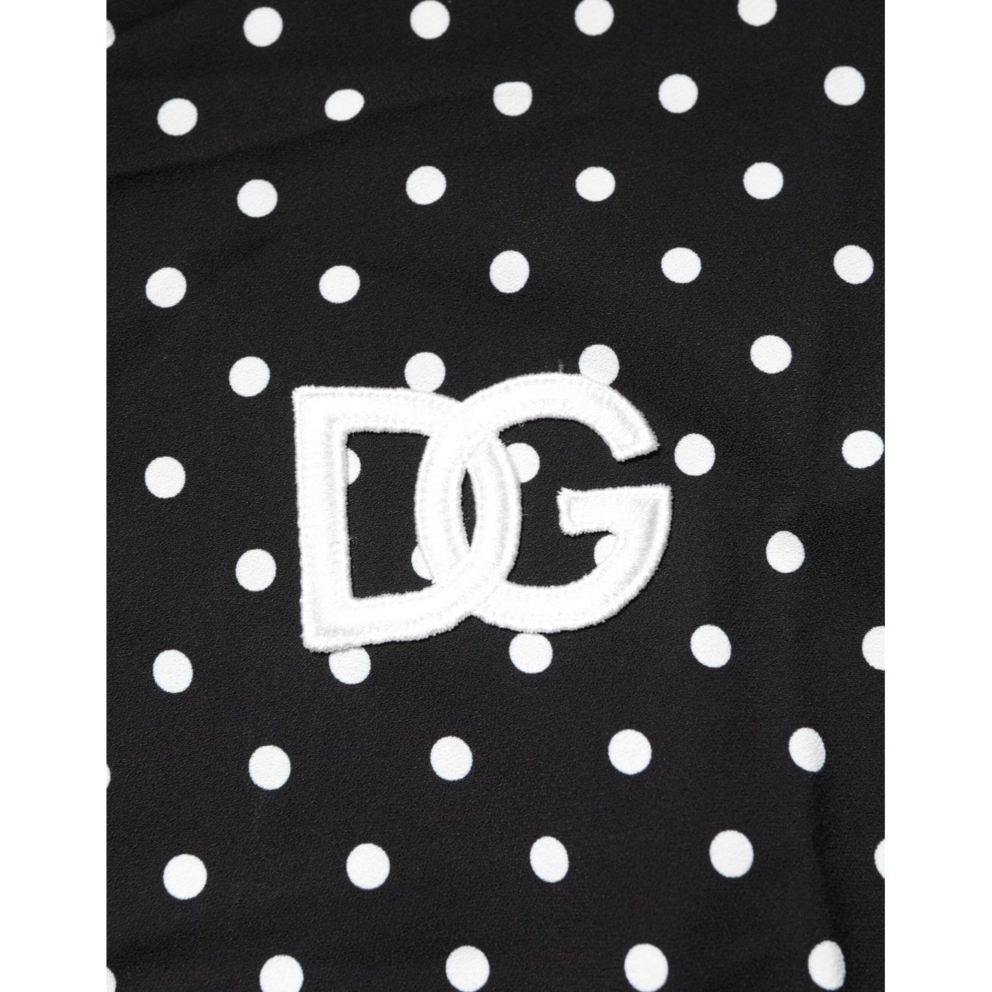 Dolce & Gabbana Black Polka Dot Short Sleeves Collared Polo T-shirt
