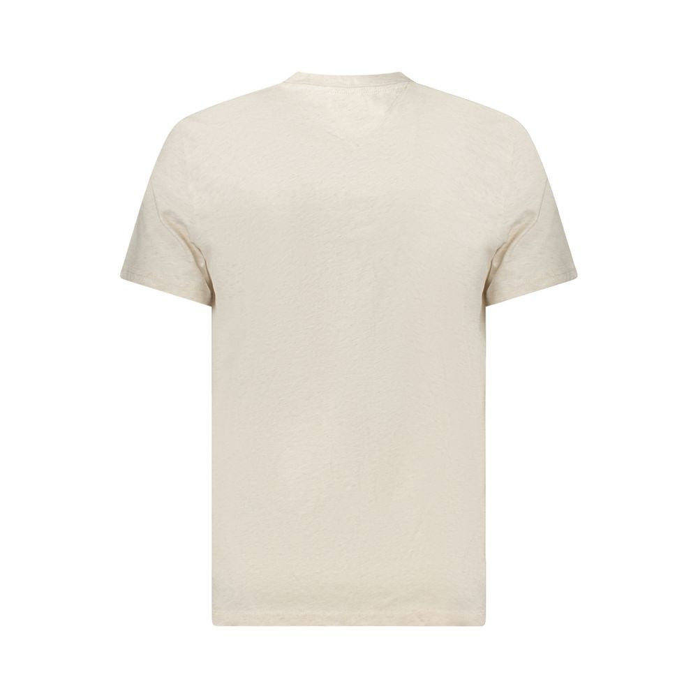 Tommy Hilfiger Beige Cotton Men T-Shirt TO-39305-S