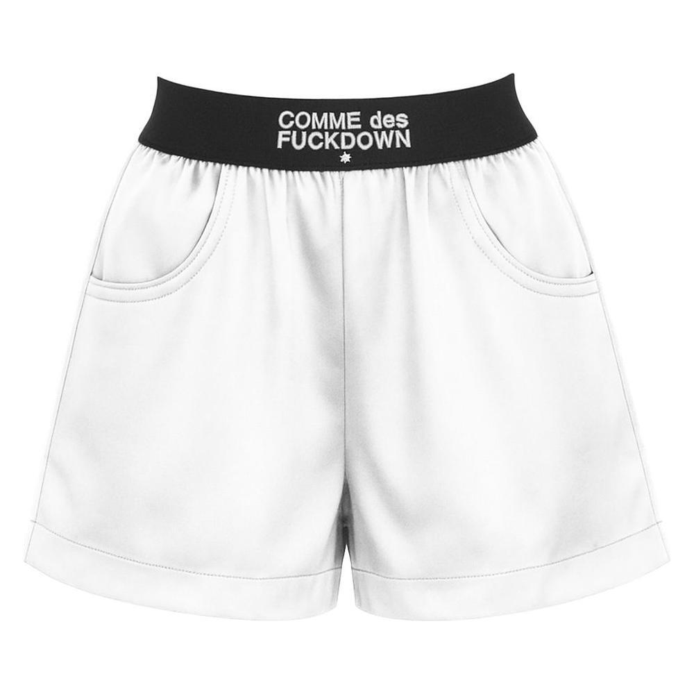 Comme Des Fuckdown White Modal Short CO-15889-S