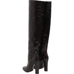 Dolce & Gabbana Brown Python Snakeskin Print Riding Boots Shoes LA12866-36.5