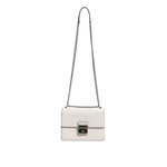 Dolce & Gabbana White Rosalia Small Calfskin Chain Shoulder Strap Bag