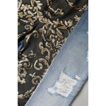 Dolce & Gabbana Multicolor Patchwork Tapered Denim Jeans PAN76550-40