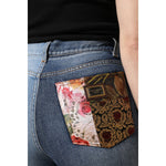 Dolce & Gabbana Multicolor Patchwork Tapered Denim Jeans PAN76550-40