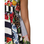 Dolce & Gabbana Multicolor Patchwork Cotton AlineMini Dress DR81678-36