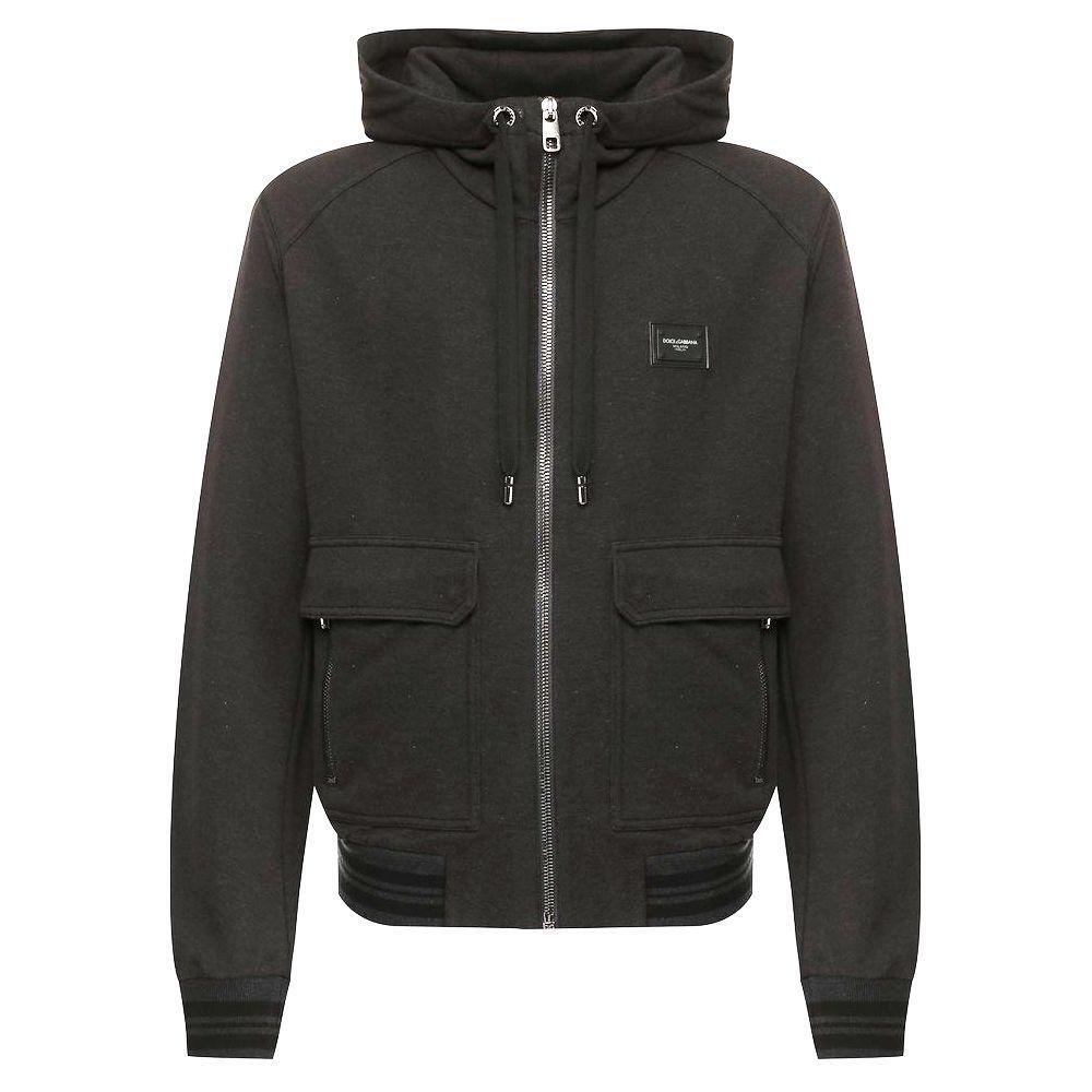 Dolce & Gabbana Gray Cotton Sweater DO-15917-IT44 | XS
