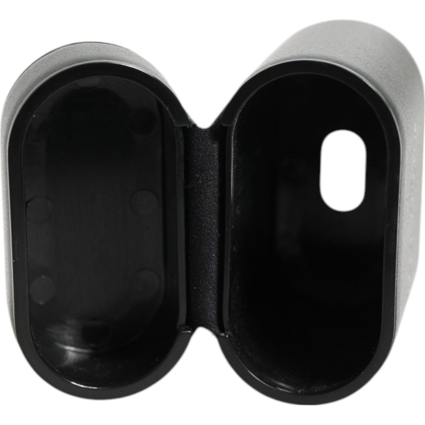 Dolce & Gabbana Black Leather Logo Print Flip Holder Men Airpods Case