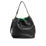 Dolce & Gabbana Black Leather Shoulder Crossbody Bucket Women Borse Bag BAG4493
