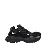 Versace Black Leather Athletic Sneakers VE-15247752397065-EU35/US5