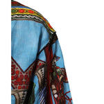 Dolce & Gabbana Multicolor Cotton Linen Temple Print T-shirt