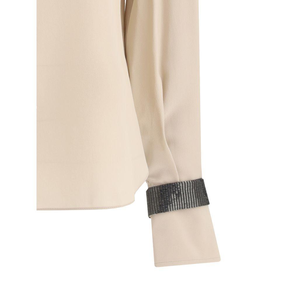 Brunello Cucinelli Silk turtleneck Blouse with Precious Bracelets BR-MB993EK714C8561-L