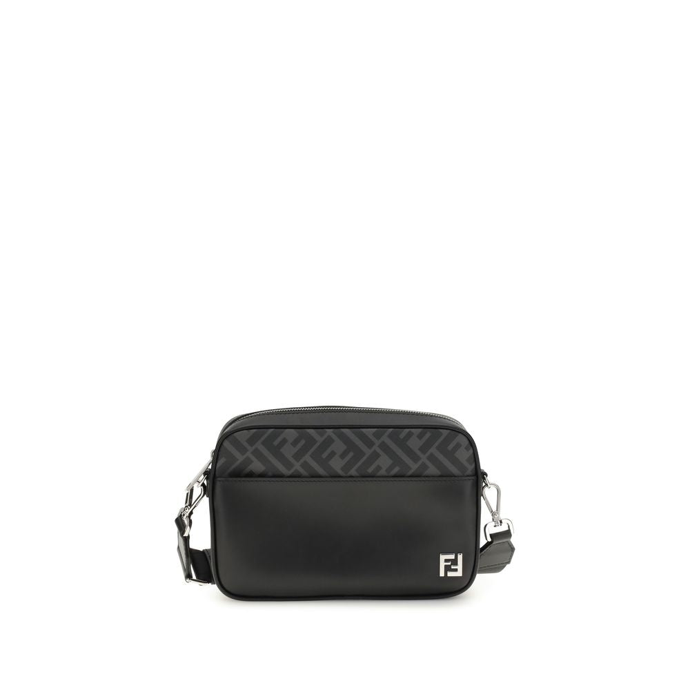 Fendi FF leather and canvas Shoulder Bag FE7M0286AJF0F0GXNBB