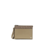 Fendi Leather and FF canvas Clutch FE7VA491AV83F19VEBB