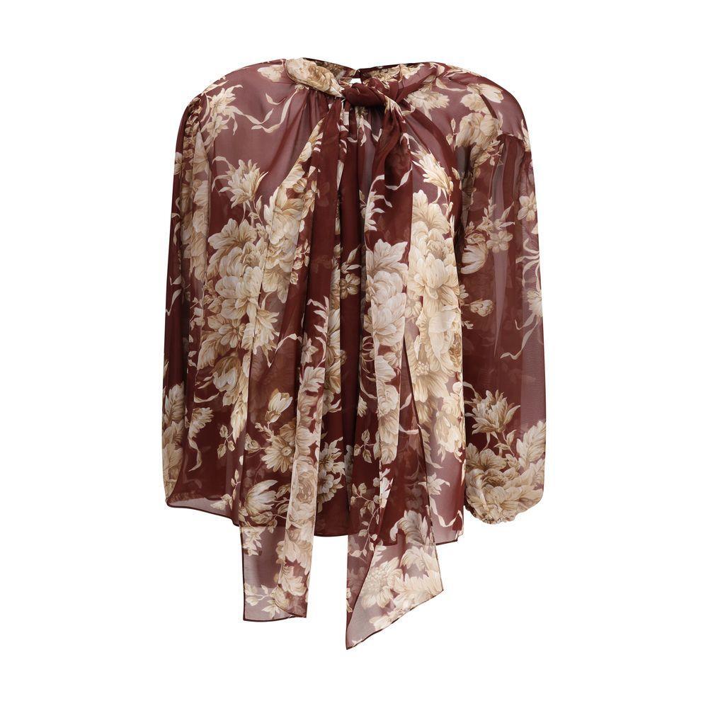 Dolce & Gabbana Silk chiffon floral Shirt DO-F5R62TIS1ZOHR4OX-IT40 | M