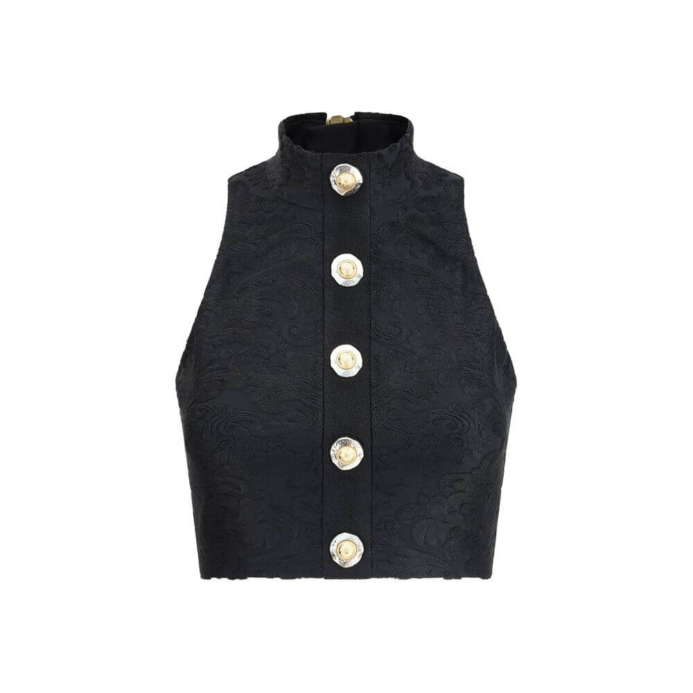 Balmain Baroque crop Top