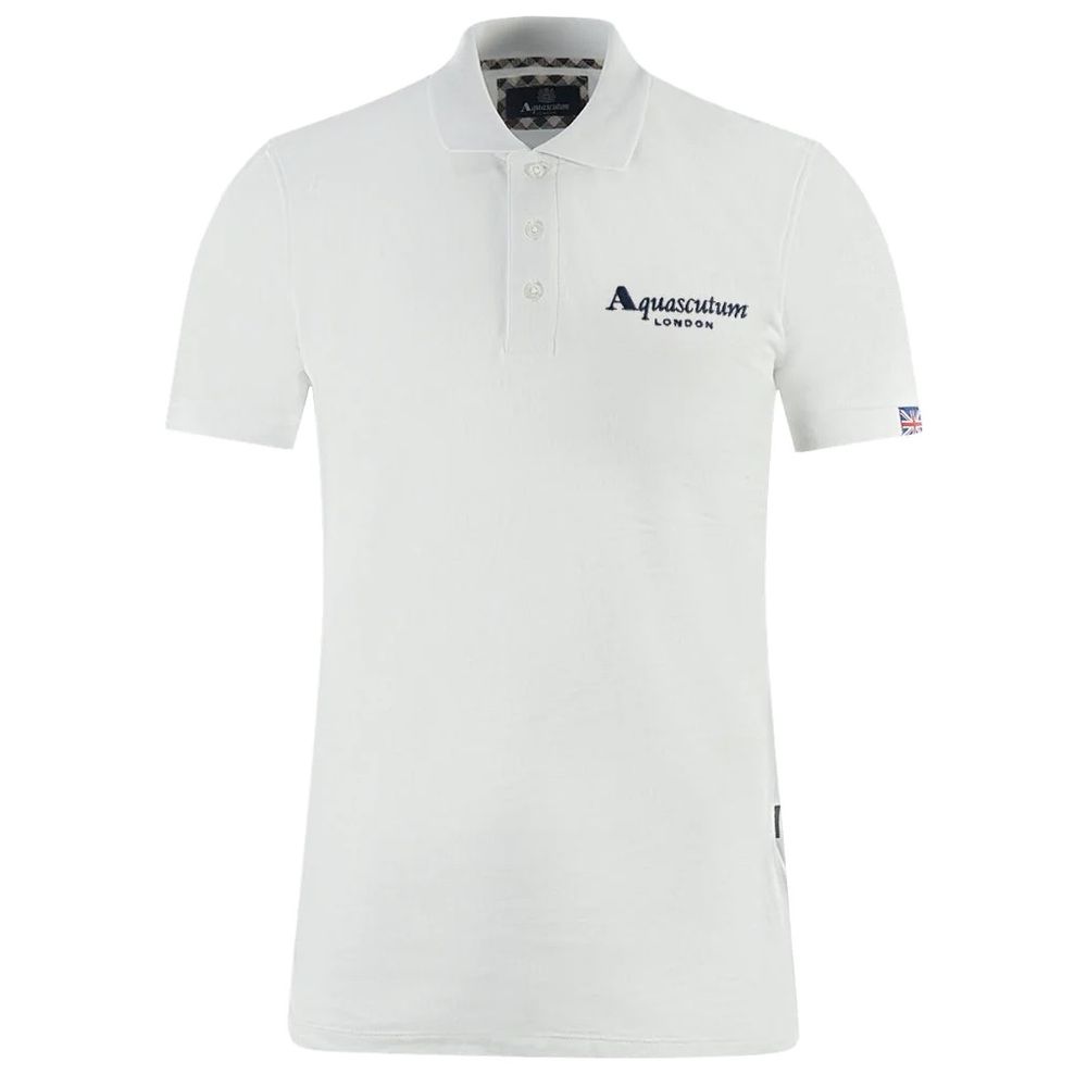 Aquascutum White Cotton Polo Shirt