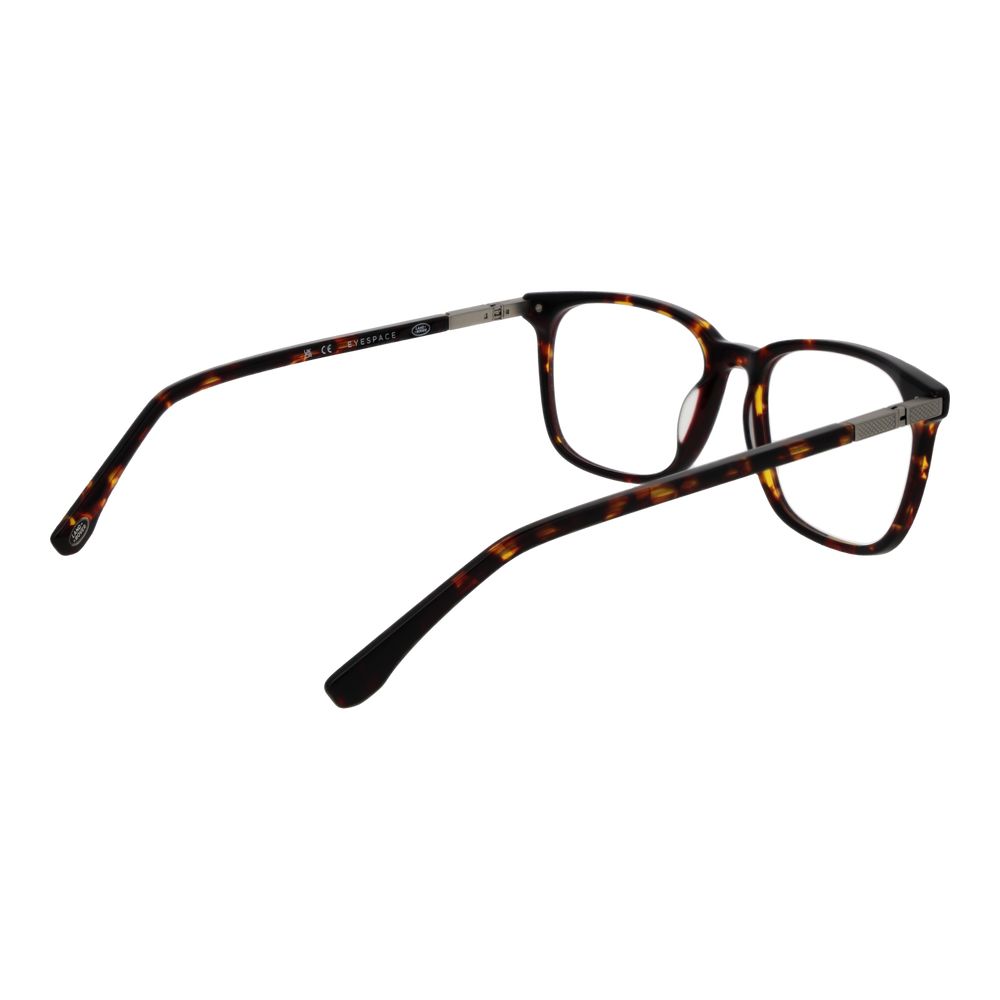 Land Rover Brown Acetate Glasses (Frames), full-rim square style for men with brown acetate frame, demo lenses, spring hinge, includes branded case.