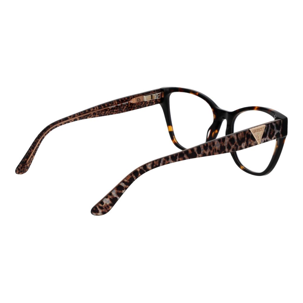Guess Brown Acetate Glasses (Frames) for women, full-rim cat eye style, brown acetate frame, branded case included.