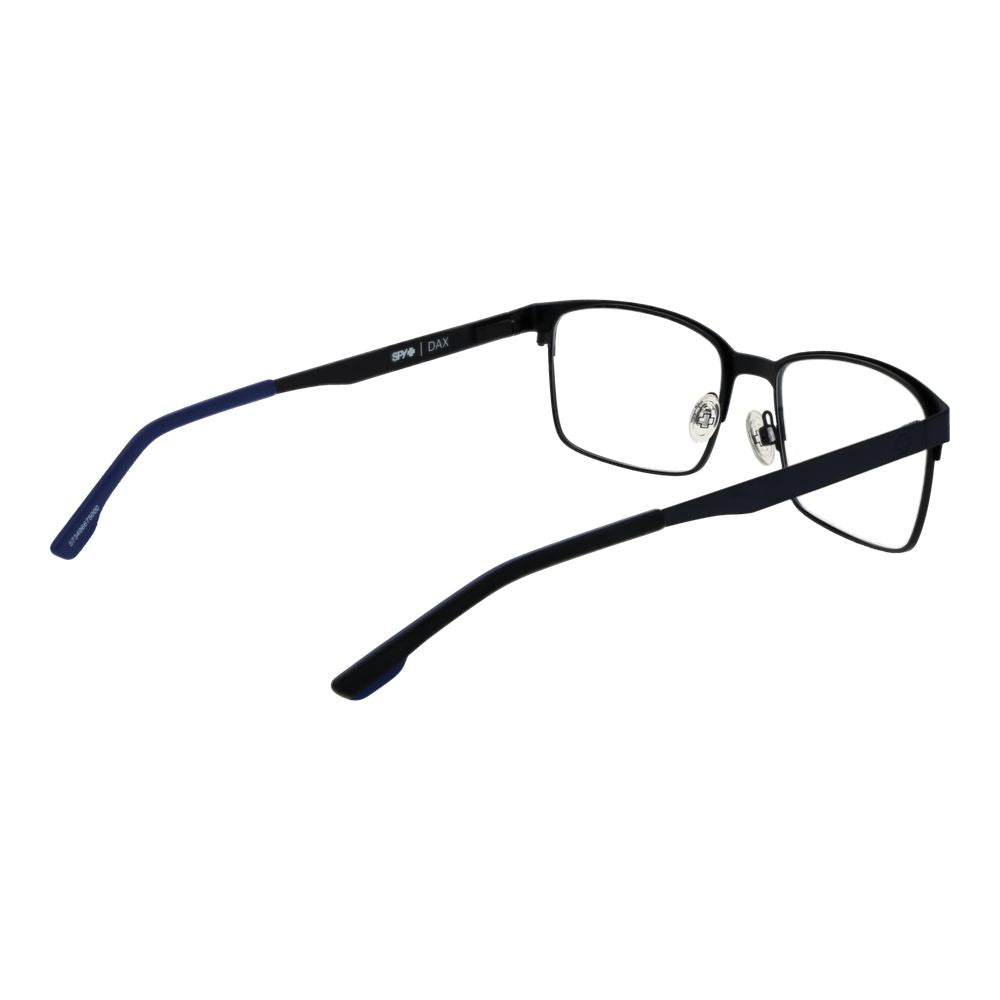 Spy Blue Plastic Glasses (Frames) in full rim unisex design with blue plastic frame and demo lenses, stylish rectangular shape.
