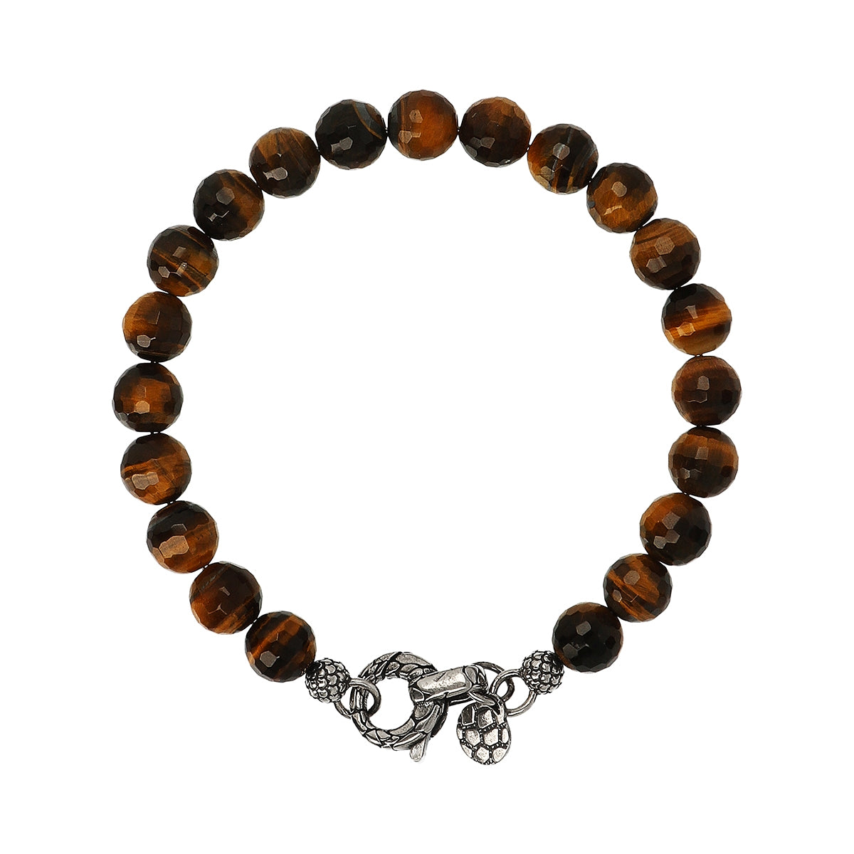 ALBERT M. JEWELS JEWELRY Mod. WSOX00071.TG-20.5 bracelet with brown beads and decorative clasp