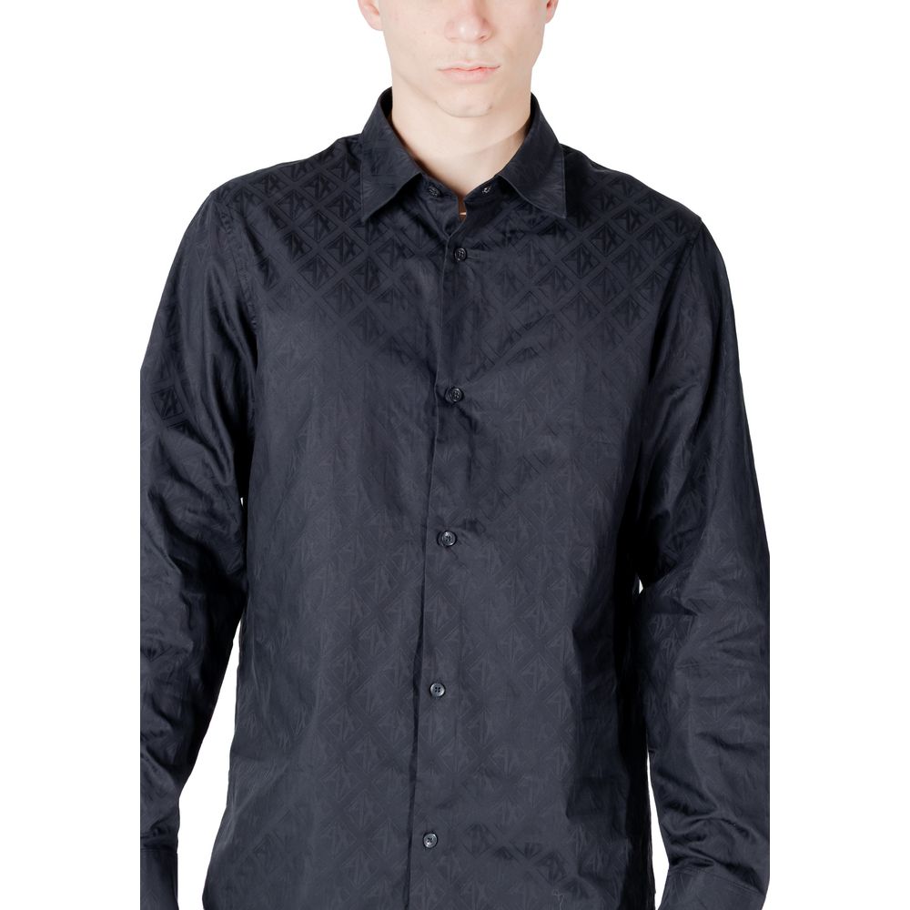 Armani Exchange Blue Cotton Shirt