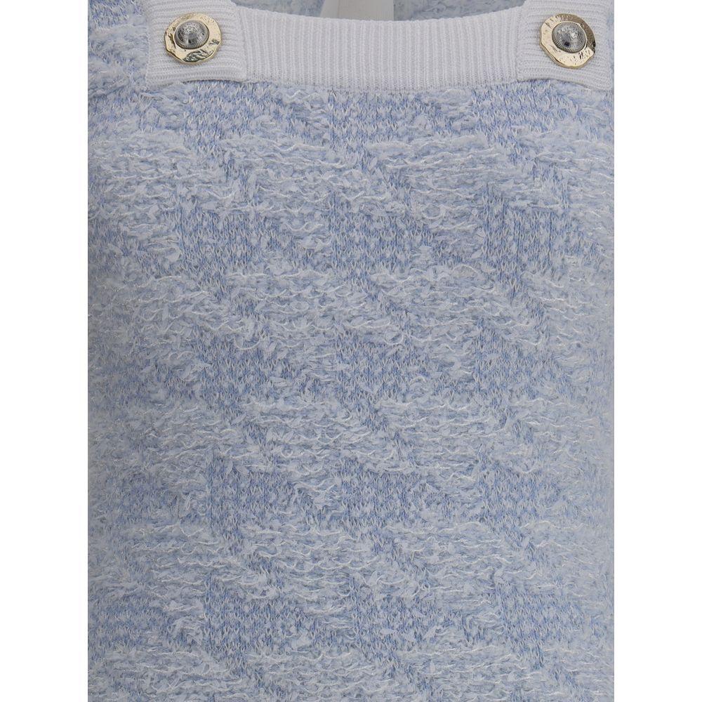 Balmain Balmain Stretch midi Dress 1728,34,72470364320,Balmain,Clothing,Dresses - Women - Clothing,IT36 | XS,Light Blue,New with tags,Women,Women - Clothing BA-FF1R6136KI72SOM-34