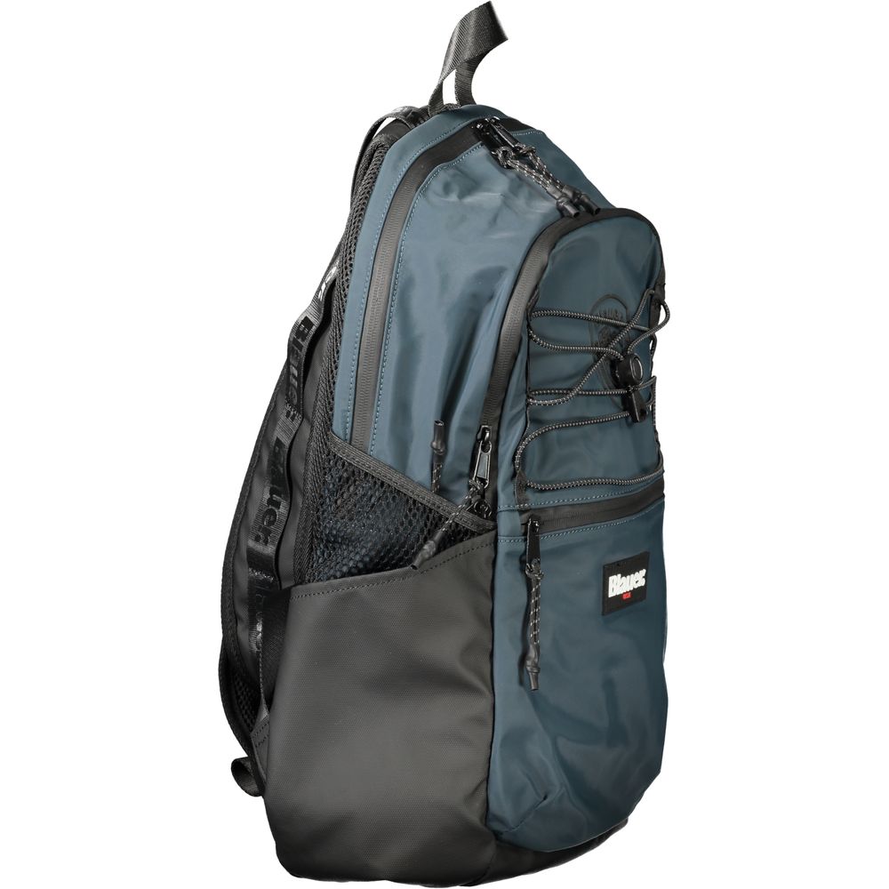 Blauer Green Polyester Backpack with adjustable straps, multiple pockets, and laptop space, ideal for organized travel.
