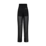 Blumarine Semi-sheer georgette Pants 1728,40,42,72470364320,Black,Blumarine,Clothing,IT44 | XS,Jeans & Pants - Women - Clothing,New with tags,Women,Women - Clothing Blumarine BL-P522P164AN0990-IT44 | XS