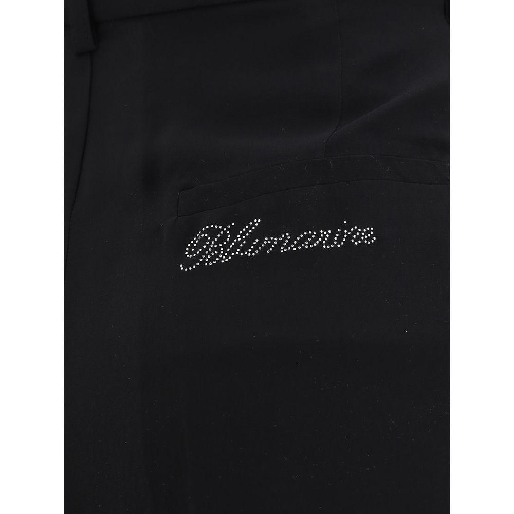 Blumarine Semi-sheer georgette Pants 1728,40,42,72470364320,Black,Blumarine,Clothing,IT44 | XS,Jeans & Pants - Women - Clothing,New with tags,Women,Women - Clothing Blumarine BL-P522P164AN0990-IT44 | XS