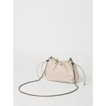 Brunello Cucinelli Bucket Mellow mini bag in Soft leather with Precious Chain Shoulder