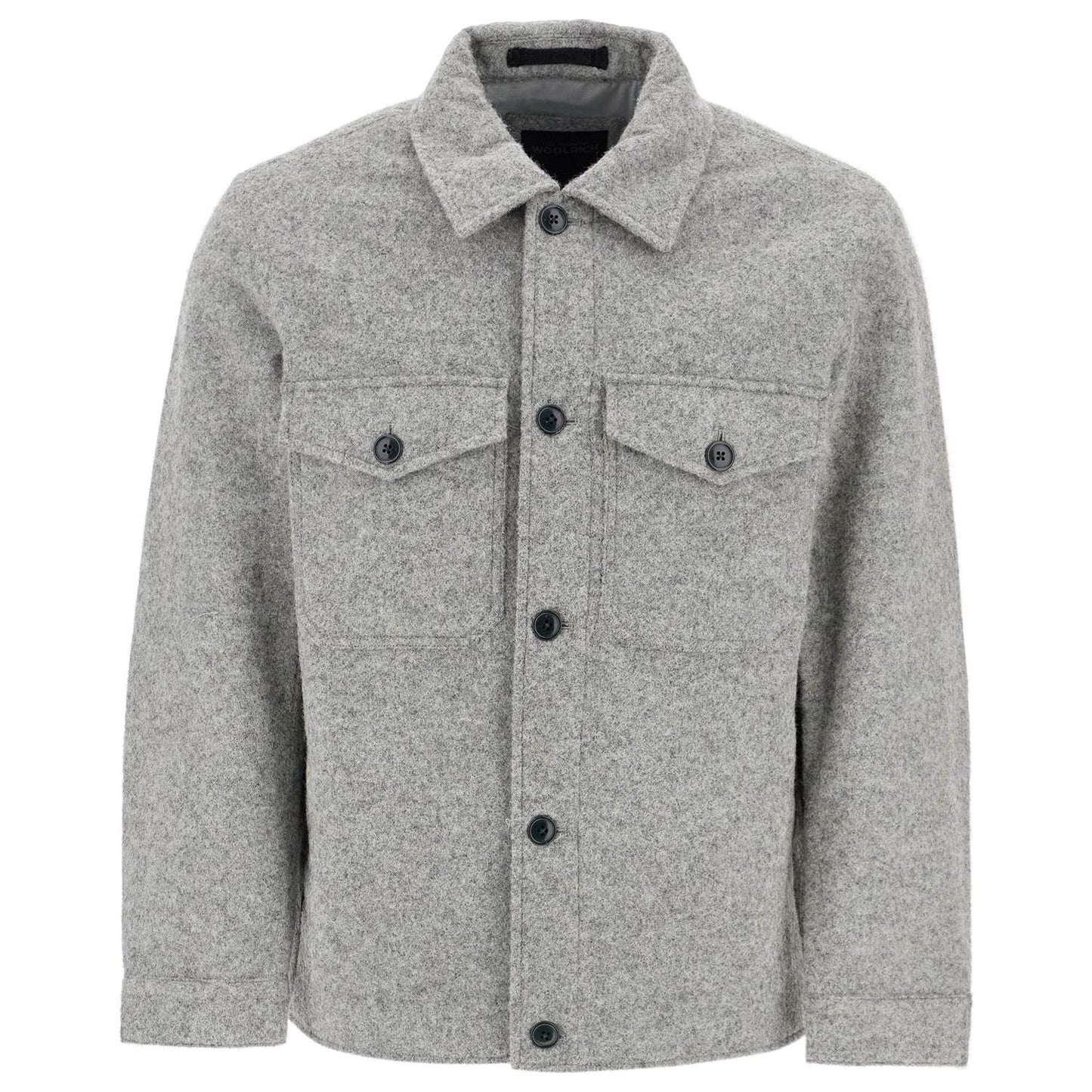 Woolrich reflective wool blend shirt jacket Vests Woolrich Dark Gray