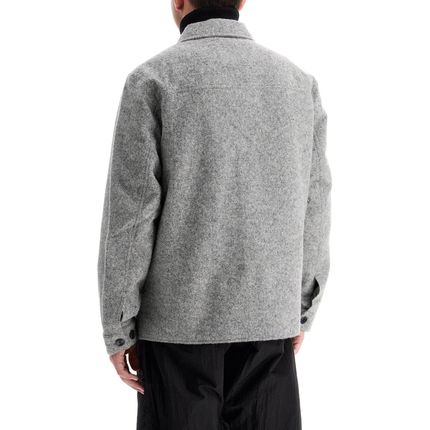 Woolrich reflective wool blend shirt jacket Vests Woolrich Light Slate Gray