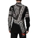 Dolce & Gabbana Black Bandana Print Logo MARTINI Dress Shirt