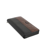 Dolce & Gabbana Black Brown Exotic Leather Men Continental Clutch Wallet BAG4695