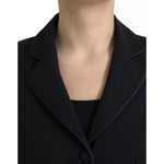 Dolce & Gabbana Black Wool Single Breasted Cropped Jacket JKT3900-36