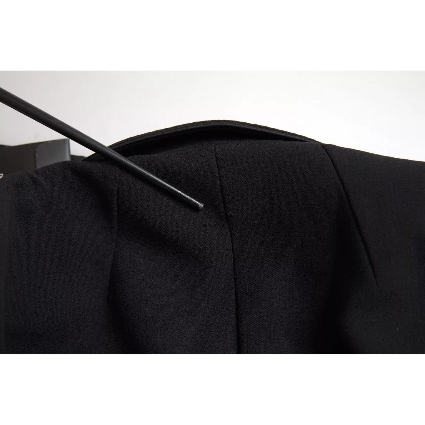 Dolce & Gabbana Black Wool Single Breasted Cropped Jacket JKT3900-36