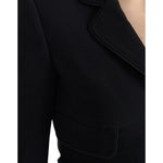 Dolce & Gabbana Black Wool Single Breasted Cropped Jacket JKT3900-36
