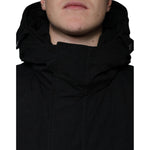 Dolce & Gabbana Black Hooded Parka Cotton Trench Coat Jacket JKT4083-50
