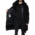Dolce & Gabbana Black Hooded Parka Cotton Trench Coat Jacket JKT4083-50