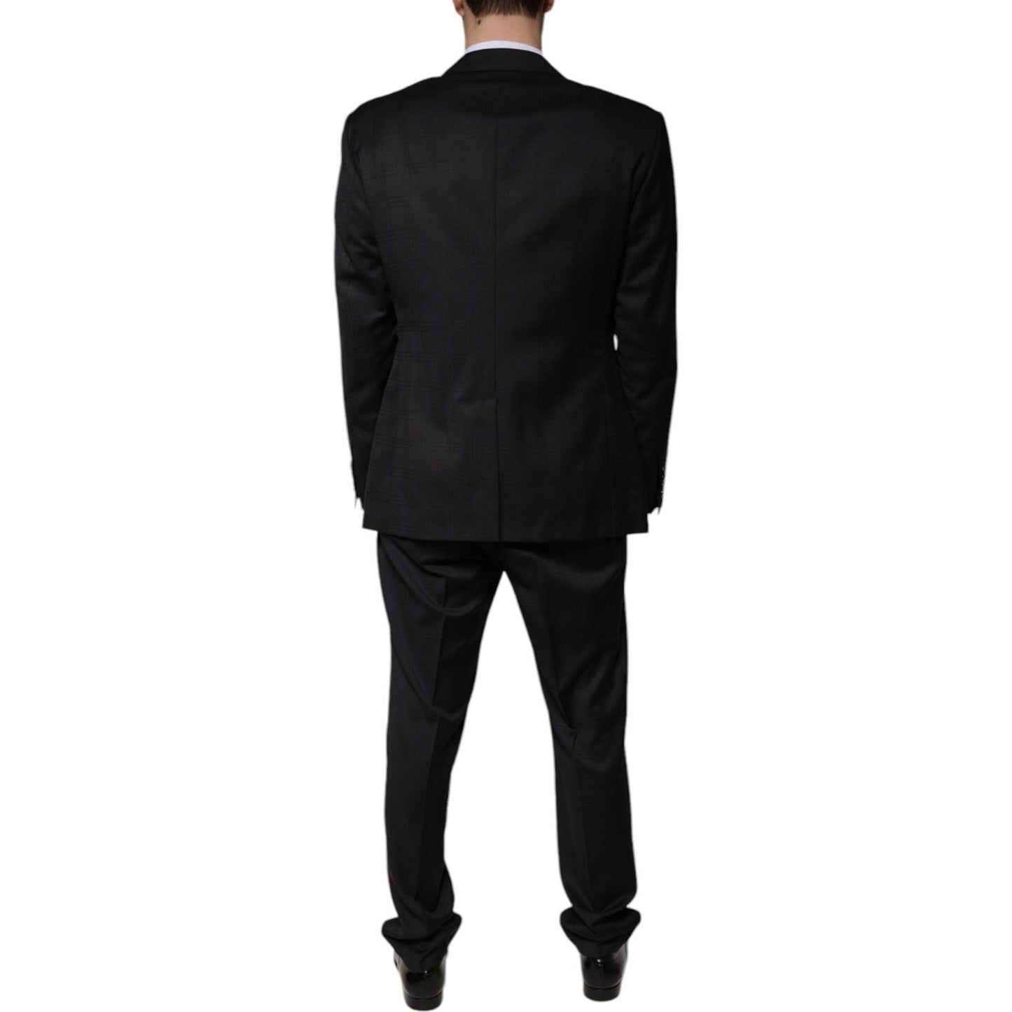 Dolce & Gabbana Black Wool Single Breasted Formal Suit KOS2251-56