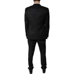 Dolce & Gabbana Black Wool Single Breasted Formal Suit KOS2251-56