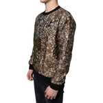 Dolce & Gabbana Brown Jacquard Mambo Pineapple Pullover Sweater TSH87086-48
