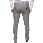 Dolce & Gabbana Gray Check Tartan Wool Skinny Pants PAN75345-48