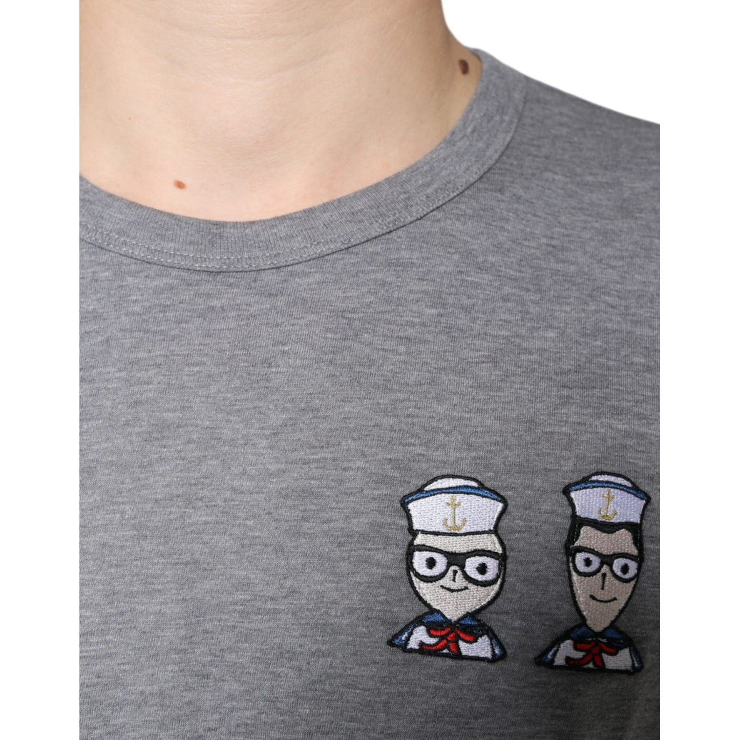 Dolce & Gabbana Gray Cotton #DGFamily Short Sleeves T-shirt TSH86670-52